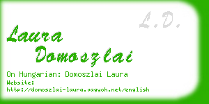 laura domoszlai business card